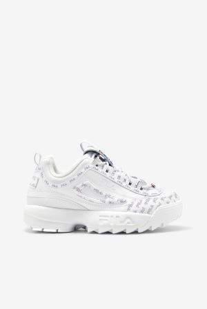 FILA Disruptor 2 Multiflag Sneakers White / Navy / Red,Womens Shoes | CA.KZJHOM784